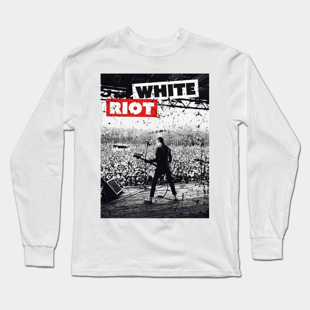 the clash white riot Long Sleeve T-Shirt by Vigilantfur